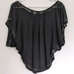 Sheer studded blouse